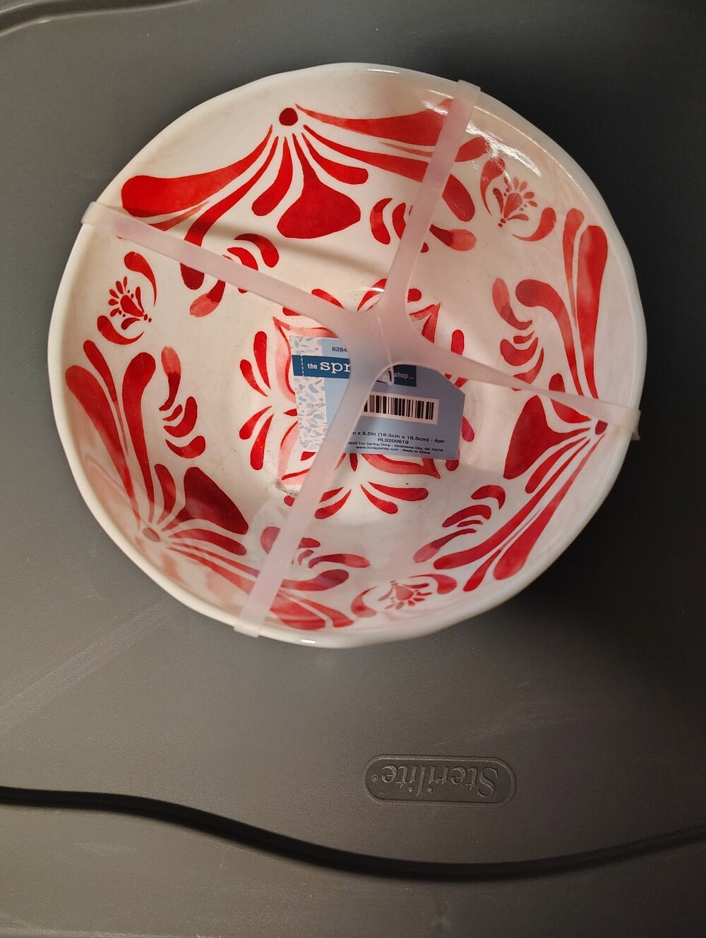 The Spring Shop Red and White Plastic Decorative Bowls
